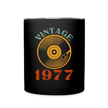 45 Geburtstag Jahrgang 1977 - Tasse einfarbig - Schwarz - Vorne