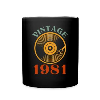 41 birthday born in 1981 - Full Colour Mug - black - Front