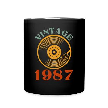 35 ans né en 1987 - Mug uni - noir - Devant