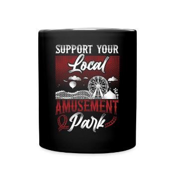 Roller Coaster Vintage Support - Mug uni - noir - Devant