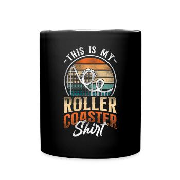 Montagnes russes Vintage Retro This - Mug uni - noir - Devant