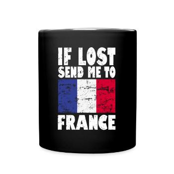 France Flag Slogan - Full Colour Mug - black - Front
