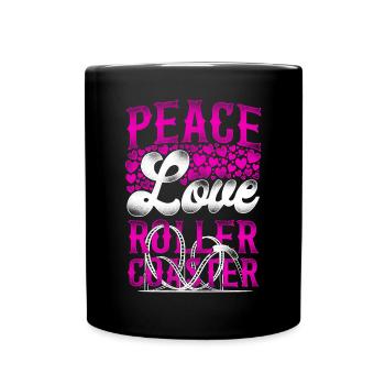 Roller Coaster Girl Vintage Peace - Tasse einfarbig - Schwarz - Vorne