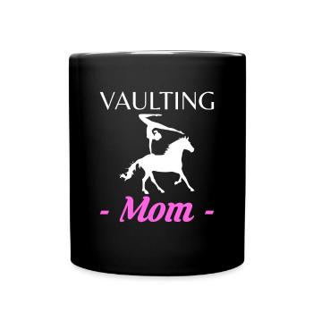 Vaulting Mom Shirt Geschenk Voltagieren - Tasse einfarbig - Schwarz - Vorne