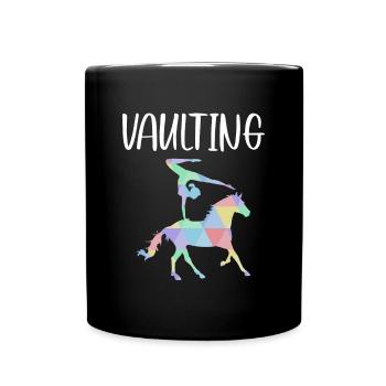 Vaulting Shirt Geschenk Voltagieren - Tasse einfarbig - Schwarz - Vorne