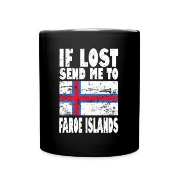 Drapeau des îles Féroé - Mug uni - noir - Devant
