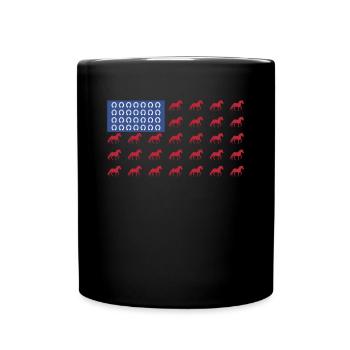 USA Flag America Flag Voltagieren Chemise - Mug uni - noir - Devant