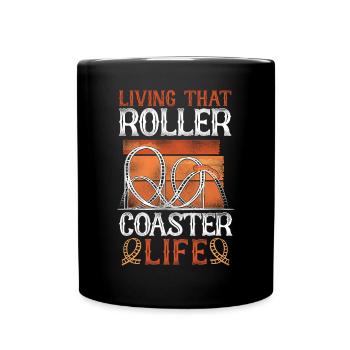 Montagnes russes Vintage Retro - Mug uni - noir - Devant