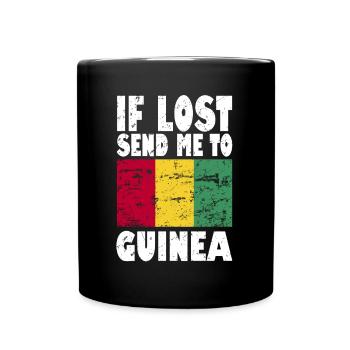 Drapeau de guinée Disant - Mug uni - noir - Devant