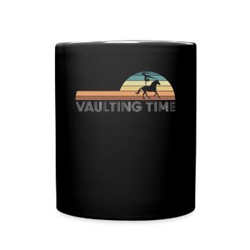 Vintage Retro Vaulting Time Voltagieren - Tasse einfarbig - Schwarz - Vorne