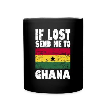 Ghana Flag Saying - Full Colour Mug - black - Front