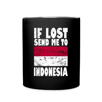 Indonesia Flag Saying - Full Colour Mug - black - Front