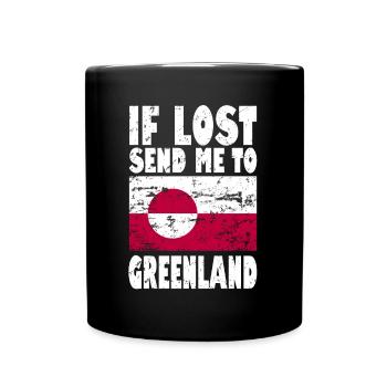 Drapeau du Groenland - Mug uni - noir - Devant