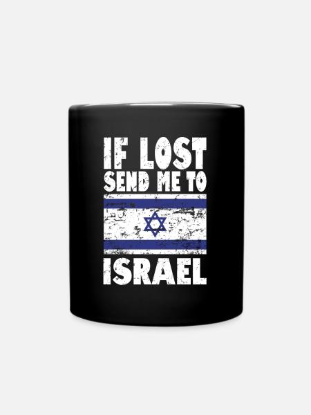 Isreal Flag Saying - Full Colour Mug - black