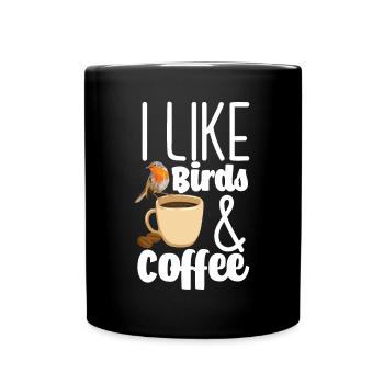 Vogel Liebhaber Vögel Vogelbeobachter Geschenk - Tasse einfarbig - Schwarz - Vorne