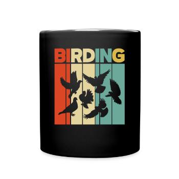 Vogel Liebhaber Vögel Vogelbeobachter Geschenk - Tasse einfarbig - Schwarz - Vorne
