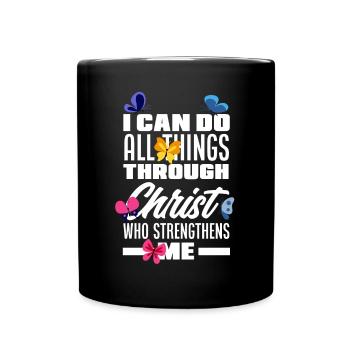 Jesus Christ Christ Religion Religious - Full Colour Mug - black - Front