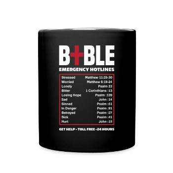 Jesus Christ Christ Religion Religious Bible - Full Colour Mug - black - Front