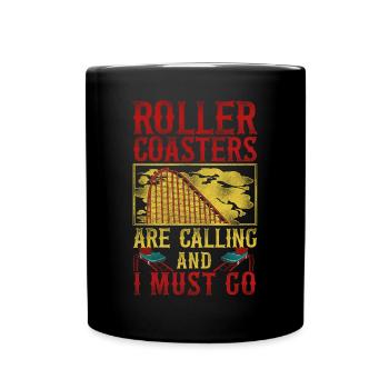 Montagnes russes Vintage Retro - Mug uni - noir - Devant