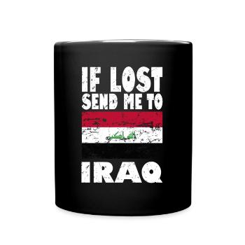 Iraq Flag Slogan - Full Colour Mug - black - Front