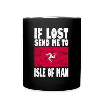 Isle of man flag saying - Full Colour Mug - black - Front
