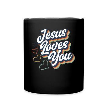 Jesus Christ Christ Religion Religious - Full Colour Mug - black - Front