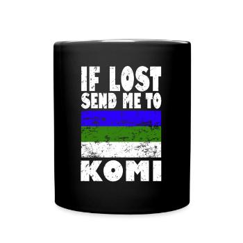 Dicton du drapeau Komi - Mug uni - noir - Devant