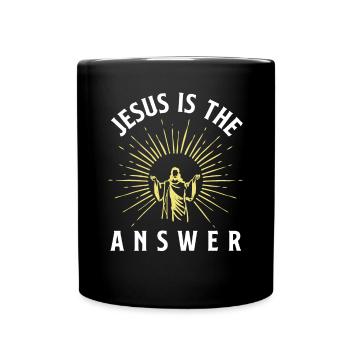 Jesus Christ Christ Religion Religious - Full Colour Mug - black - Front
