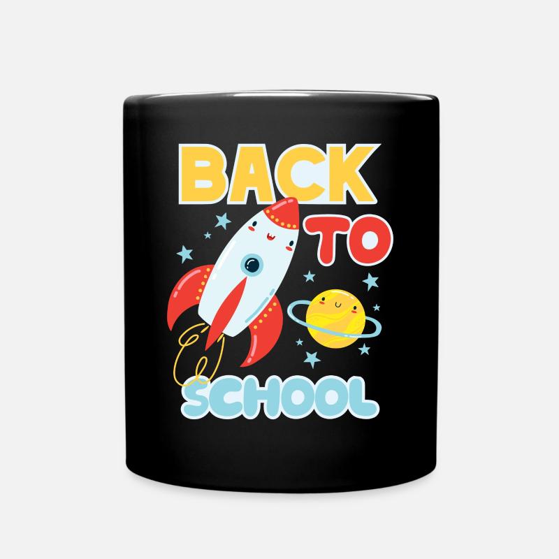 Rakete zur Schuleinführung Einschulung Schulanfang - Tasse einfarbig - Schwarz
