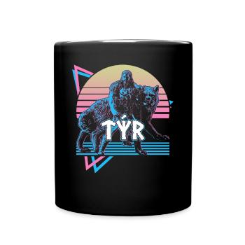 Tyr Norse God Asgard Norse Mythology Re - Full Colour Mug - black - Front