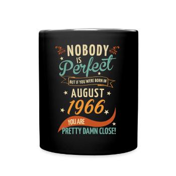 Personne n’est parfait né en août 1966 - Mug uni - noir - Devant