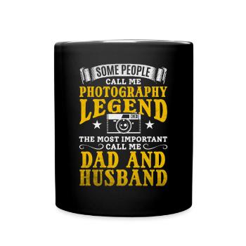 Fotografie-Fotograf Papa Photograph Dad - Tasse einfarbig - Schwarz - Vorne