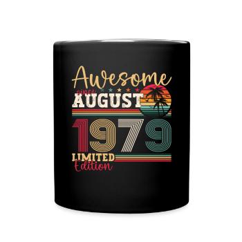 Awesome since August 1979 43rd Birthday Gift - Full Colour Mug - black - Front