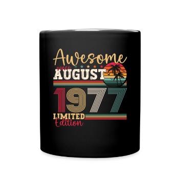Awesome since August 1977 45th Birthday Gift - Full Colour Mug - black - Front