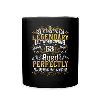 Vintage Légendaire - Vieilli parfaitement 53ème anniversaire - Mug uni - noir - Devant
