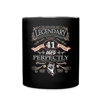Vintage Légendaire - Vieilli parfaitement 41ème anniversaire - Mug uni - noir - Devant