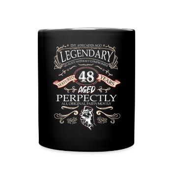 Vintage Légendaire - Vieilli parfaitement 48ème anniversaire - Mug uni - noir - Devant