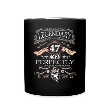 Vintage Légendaire - Vieilli parfaitement 47ème anniversaire - Mug uni - noir - Devant