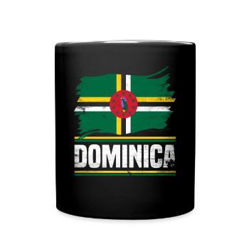 Dominica Dominican Dominica Flag - Full Colour Mug - black - Front