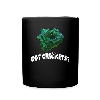 Ich habe Grillen chamelion Eidechse Geckos Reptil - Tasse einfarbig - Schwarz - Vorne