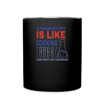 Сhemistry is like wooden spoon School Science - Full Colour Mug - black - Front