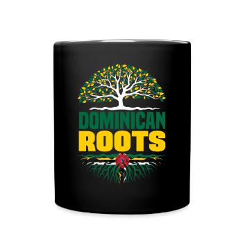Dominican Roots Dominica Dominican Dominica Flag - Full Colour Mug - black - Front