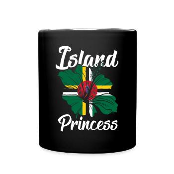 Dominica Dominican Dominica Flag Island Princess - Full Colour Mug - black - Front