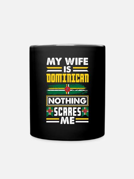 Dominique Dominique Dominique Drapeau Ma femme est - Mug uni - noir