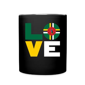 Dominica Dominican Dominica Flag Love - Full Colour Mug - black - Front
