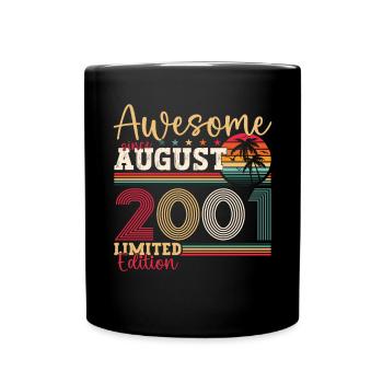 Awesome since August 2001 21st Birthday Gift - Full Colour Mug - black - Front