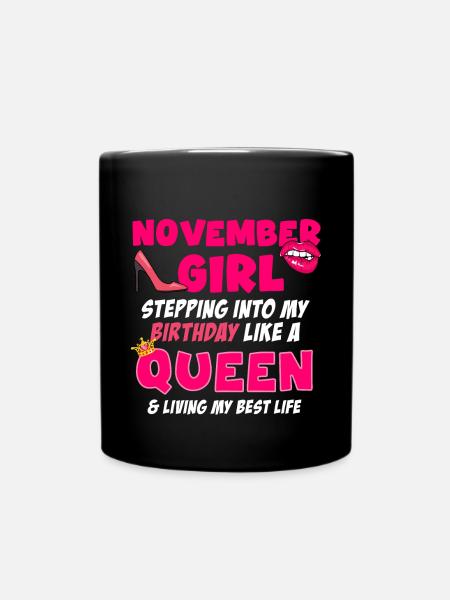 November Geburtstagsgeschenk Für Mädchen - Tasse einfarbig - Schwarz