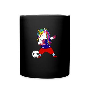 Australian football-dabbing gift - Full Colour Mug - black - Front