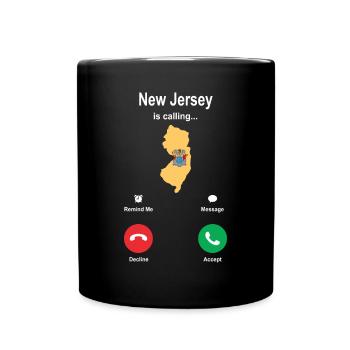 Visit to New Jersey Gift - Full Colour Mug - black - Front