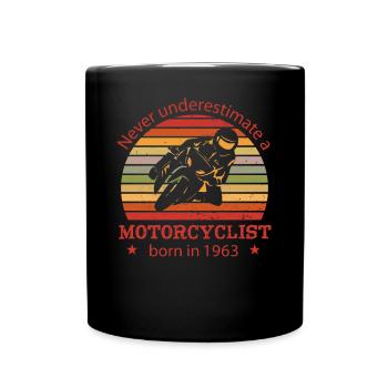 Moto vintage 1963 anniversaire cyclomoteur - Mug uni - noir - Devant
